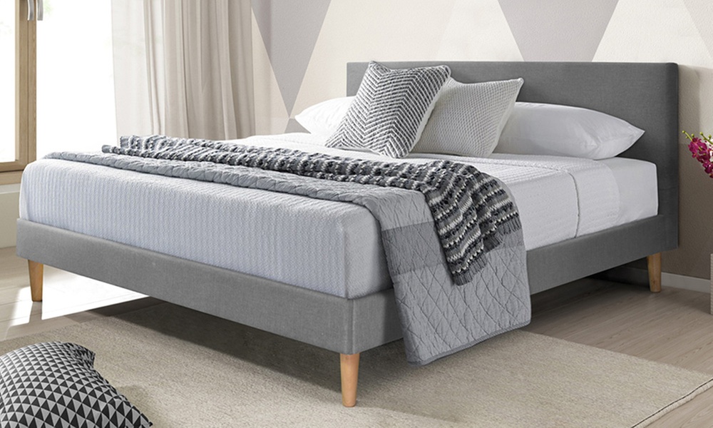 Lit Marquis en tissu de style scandinave. Sampur