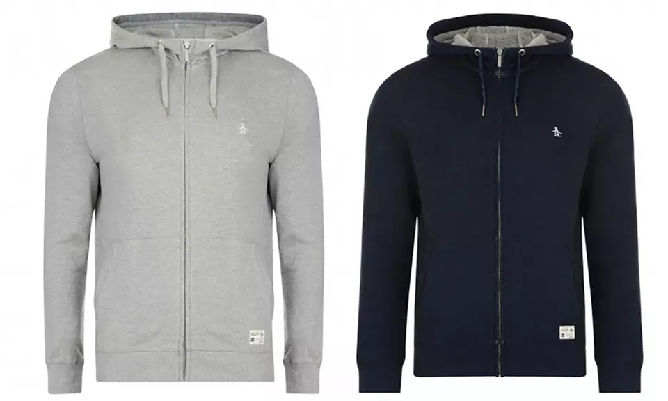 Sweat à capuche zippé à manches longues pour hommes de la marque Penguin - Primary Image
