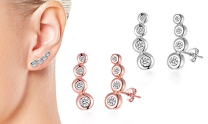 Philip Jones Earrings with Crystals from Zircondia®