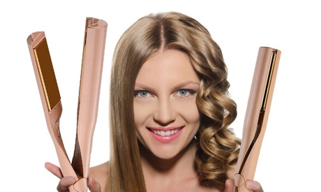 Piastra per capelli 2 in 1, dotata di 5 temperature