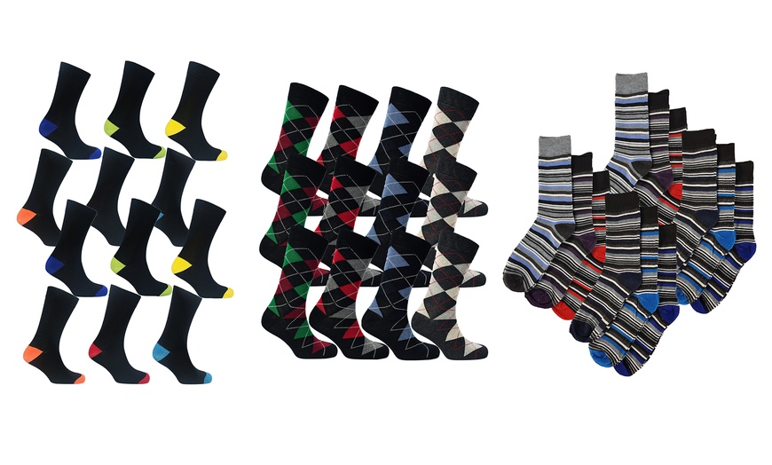 Image 1: 12-Pack of Men's Design Socks