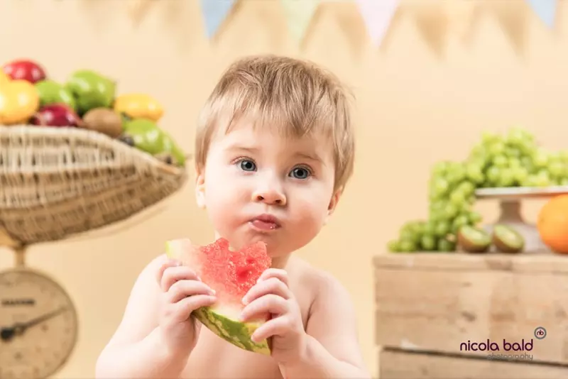 Cake or Fruit Smash and Splash Photoshoot at Nicola Bald Photography