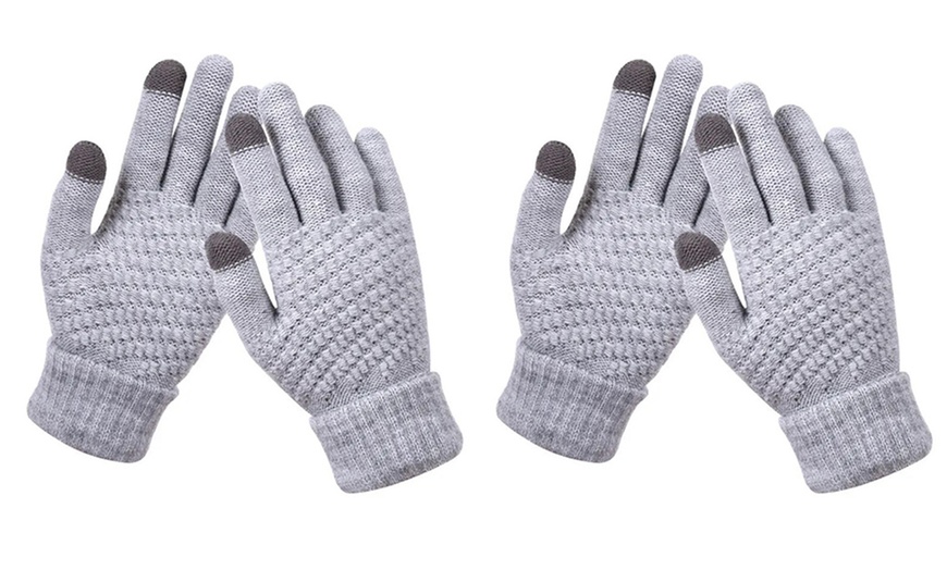 Image 5: Knitted Winter Warm Touchscreen Gloves 