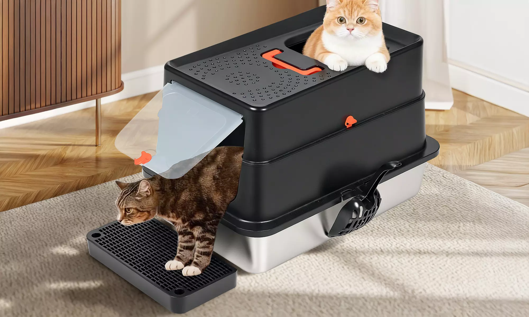 Skylos Stainless Steel Cat Litter Boxes