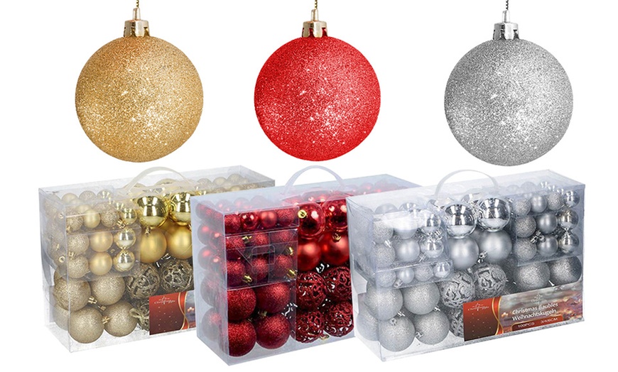 Image 2: 100 Christmas Baubles Collection