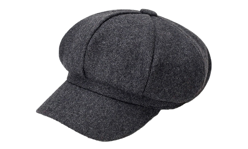 Image 5: Artist Vintage Newsboy Cabbie Peaked Beret Cap Warm Baker Boy Visor Hat Flat Cap