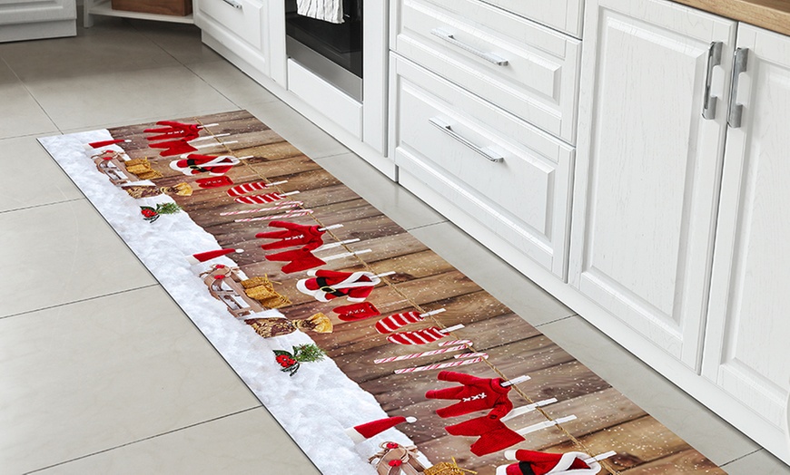 Image 1: Tapis antidérapant de Noël