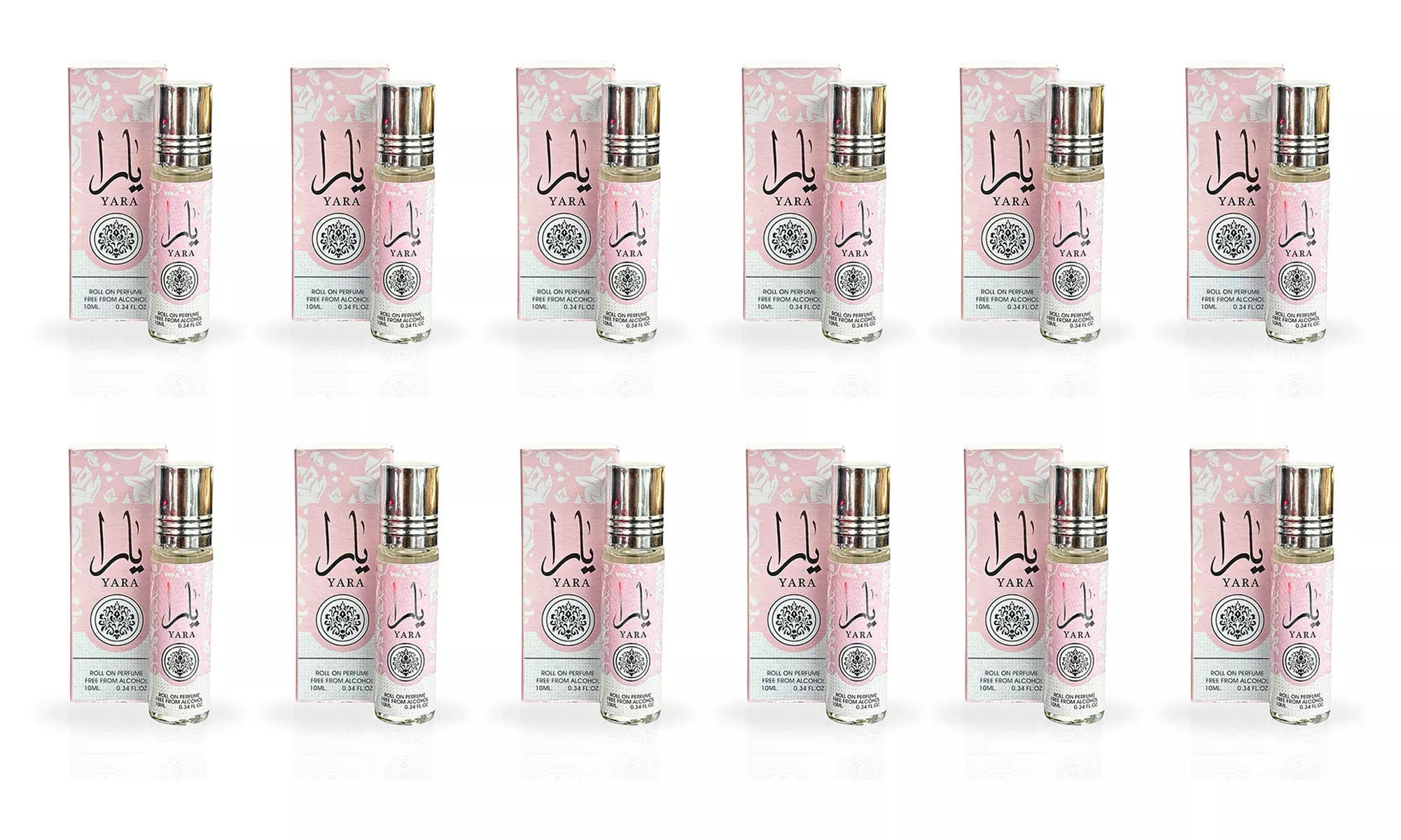 Lot de 12 roll-on d'eaux de parfum Lattafa "Yara" de 10 ml - Second Medium