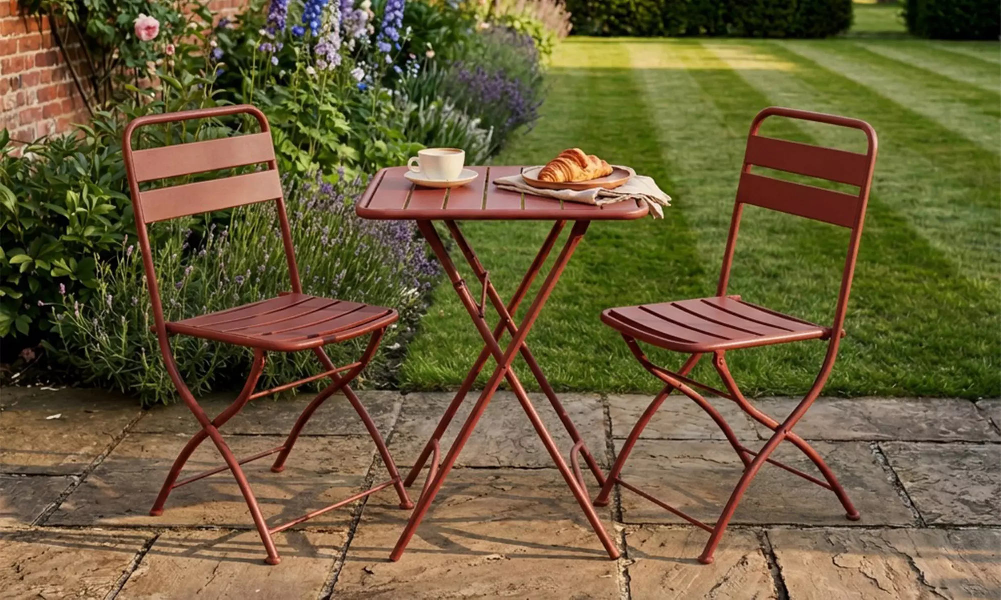 Colourways Folding Patio and Balcony Bistro Set in choice of colour