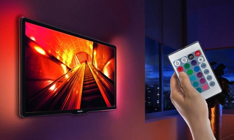 Fino a 3 sistemi di retroilluminazione USB per TV Globrite con o senza telecomando
