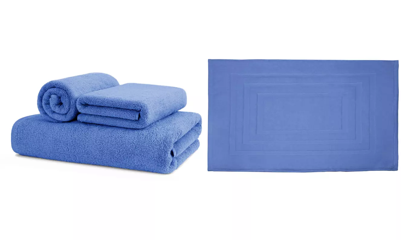 Set 3 salviette e tappeto Sophie in 100% cotone