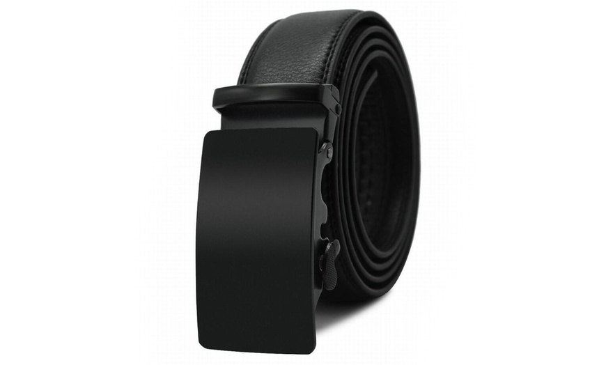 Image 6: Black Leather Belt