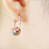 Image 3: Pendientes de aro con bola de zirconias