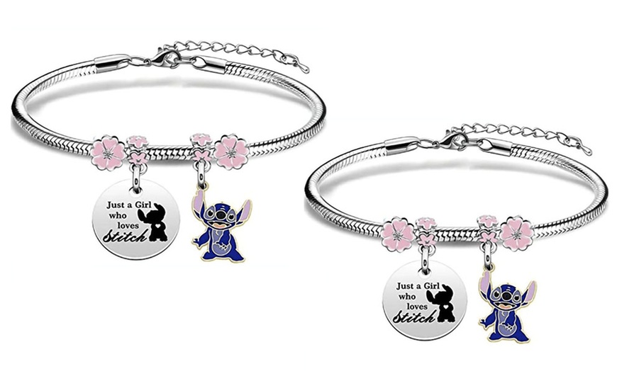 Image 3: Two-Piece Stitch Inspired DIY Charm Bracelets