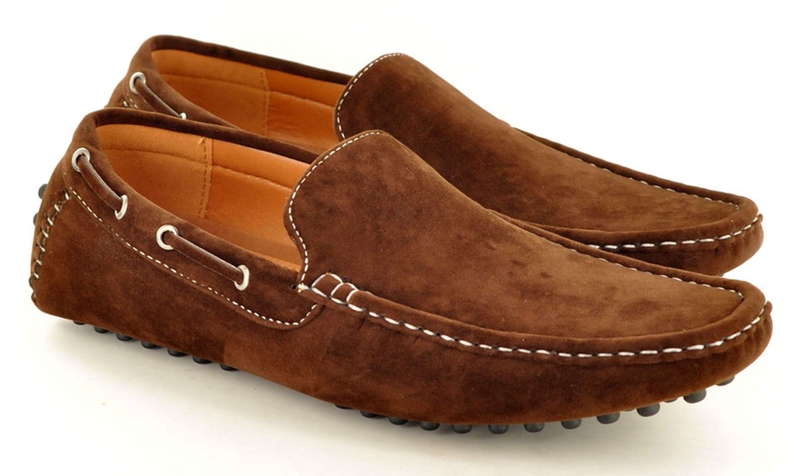 Image 35: Men's Faux Suede Casual Loafers