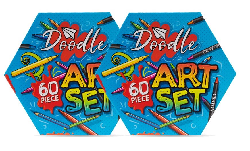 Image 10: One or Two Doodle 60-Piece Arts Sets