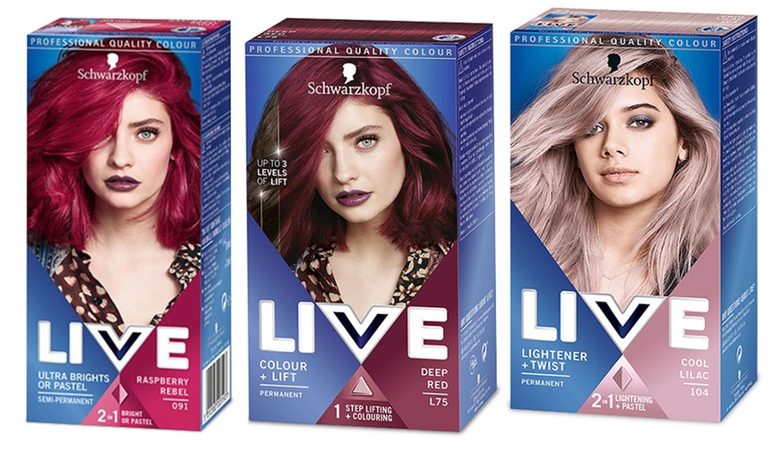 Image 1: Schwarzkopf Live 2-in-1 Lightener+Twist Permanent Colour Hair Dye