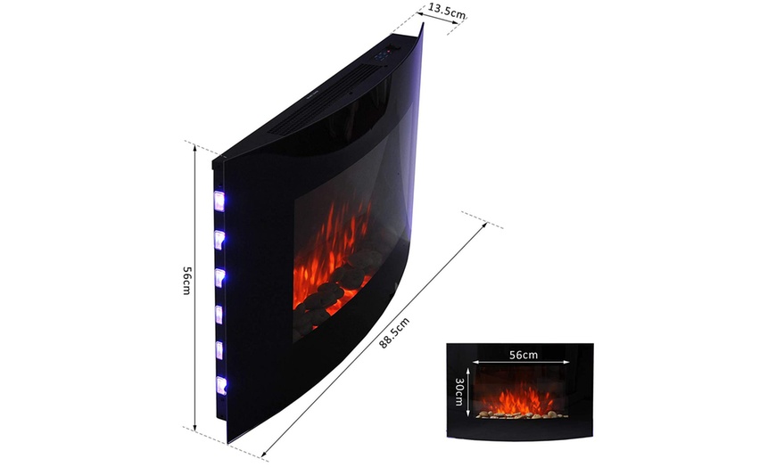 Image 7: HomCom Electric Glass Heater