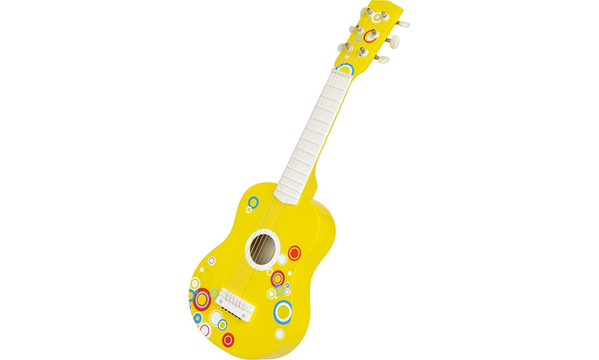 Image 1: Lelin Kids' Wooden Bubble Guitar