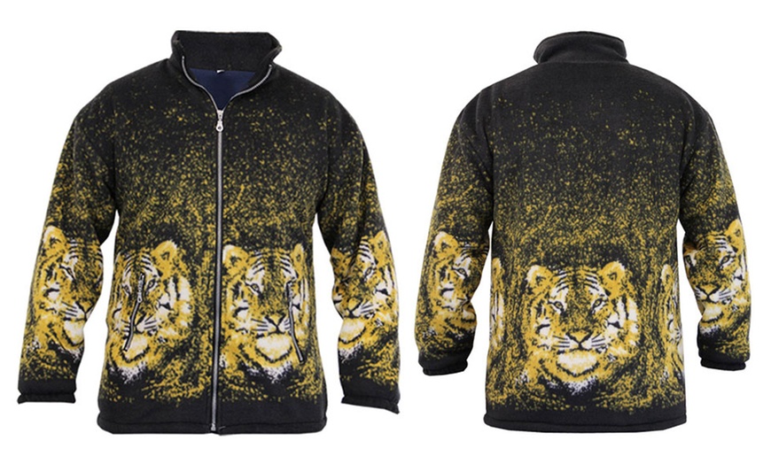 Image 9: Animal Fleece Printed Jacket