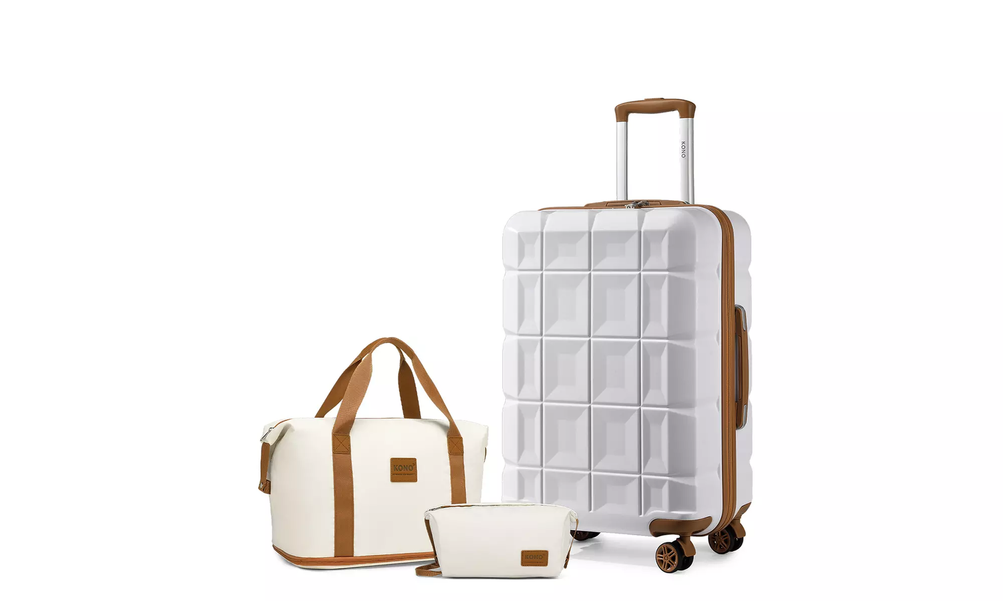 Juego de maletas ligeras con 4 ruedas giratorias 360°