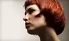 Haircut, Style, and Coloring or Haircut, Style, and Two-Color Partial Highlight at Salon Exposé in Prairie Village 