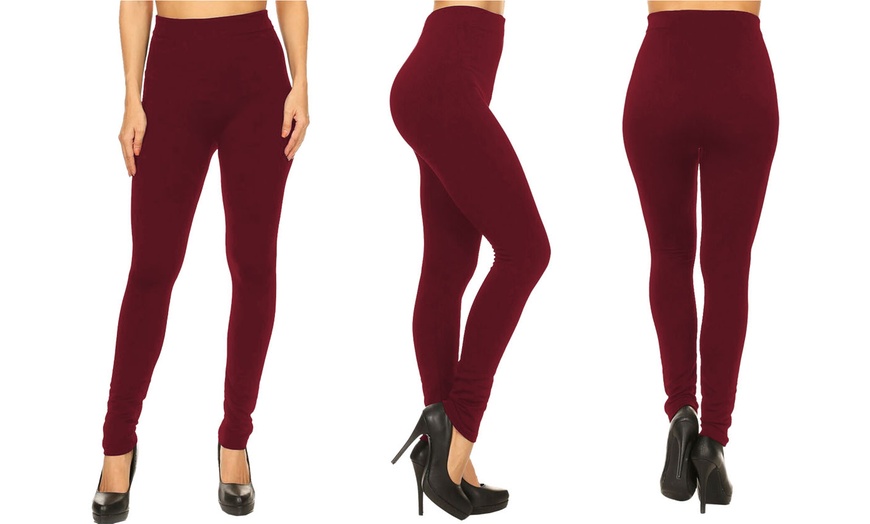 Image 19: Thick Faux Fur-Lined Leggings