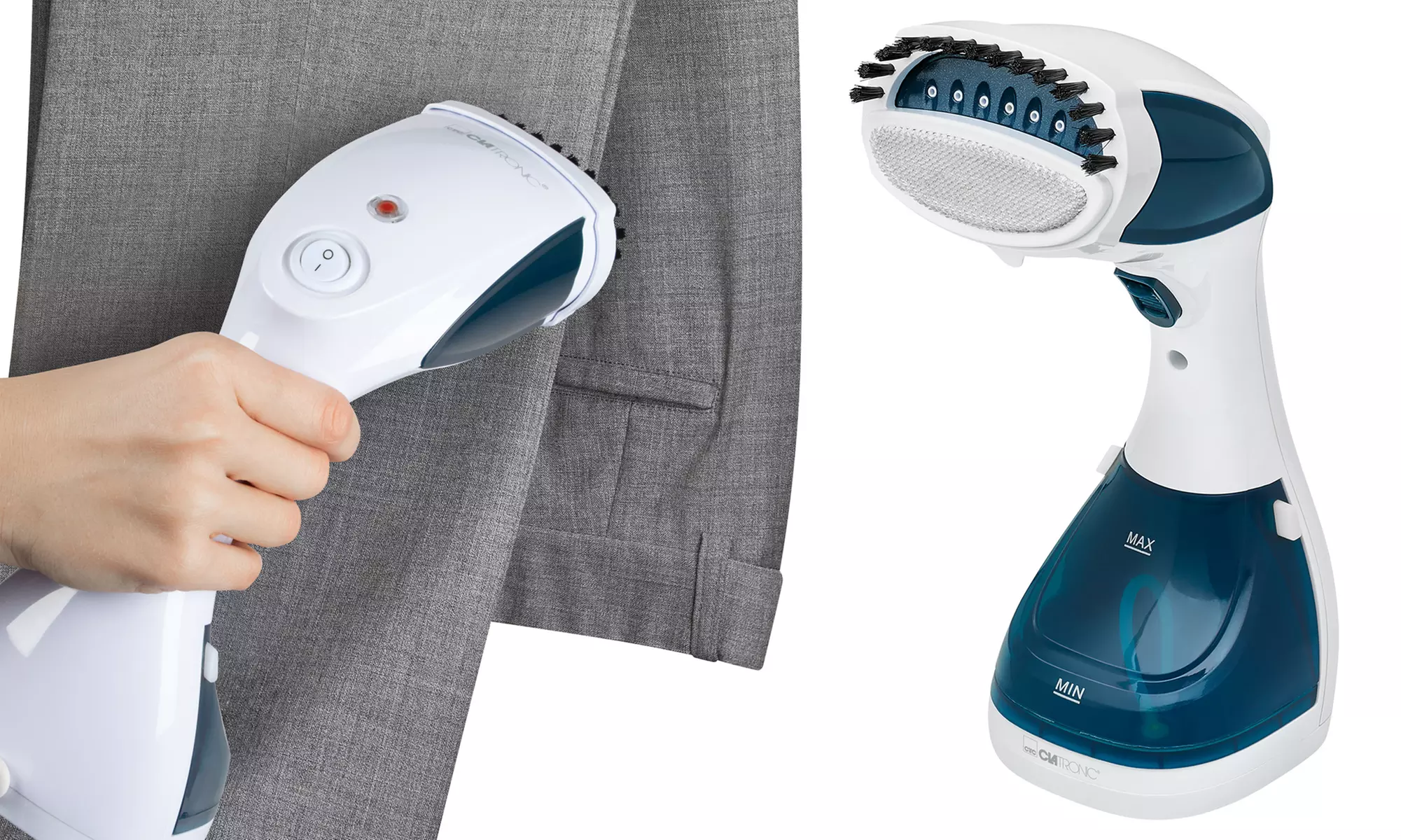 Sistema de planchado a vapor vertical y horizontal, de Clatronic
