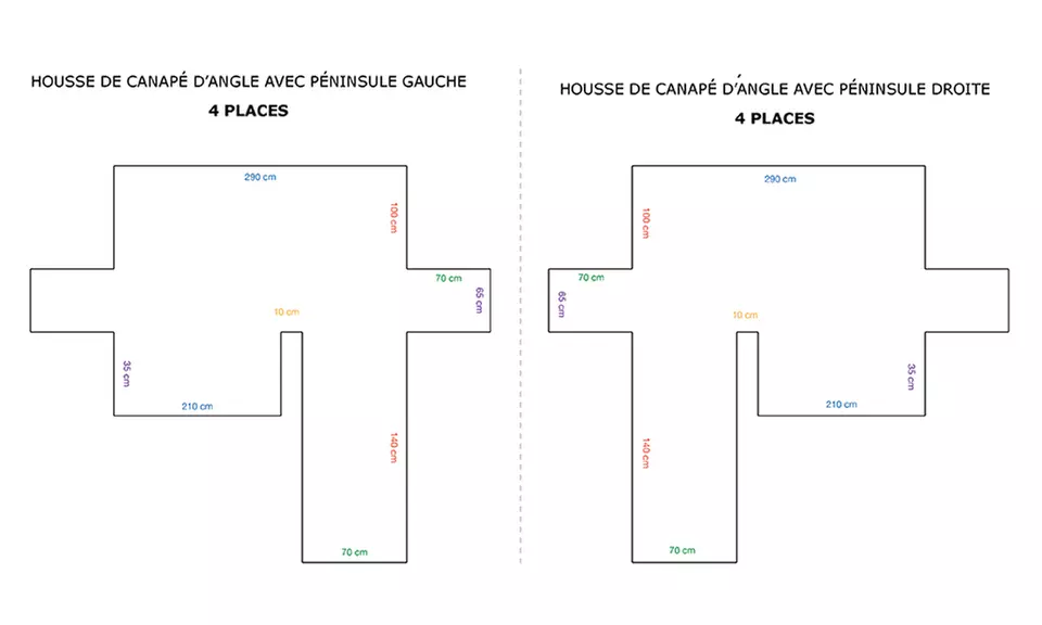 Housse de canapé réversible et anti-tache