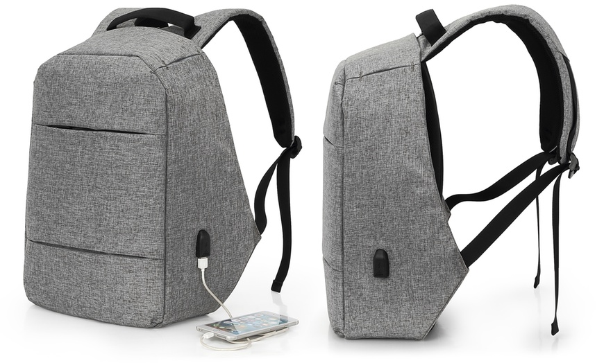 Image 5: Storex Anti-Theft Laptop Backpack