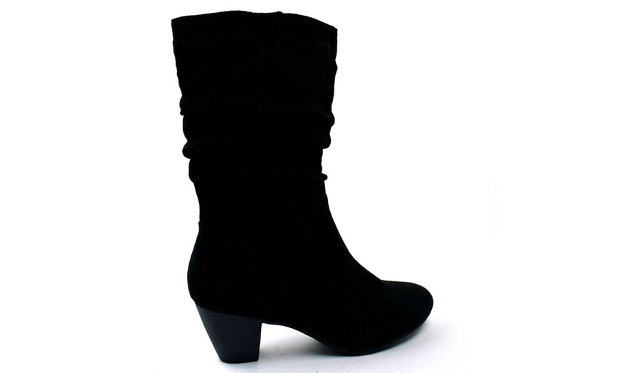 Image 3: Women's Block Heel Mid-Calf Boots