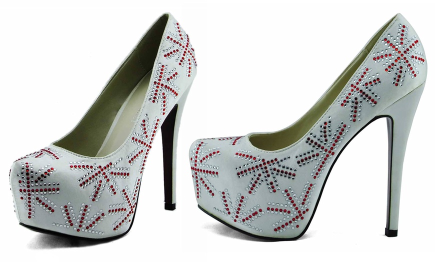 Image 3: Studded Platform Heels