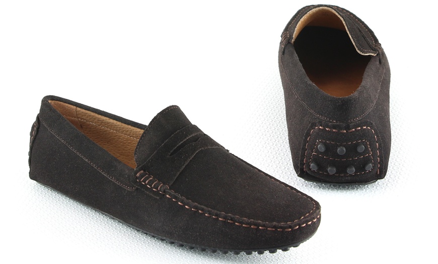 Men's Leather Moccasins | Groupon