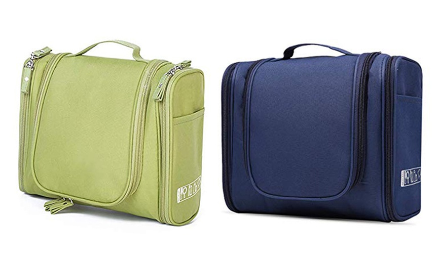 Image 27: One or Two Multi-Compartment Waterproof Toiletry Bags