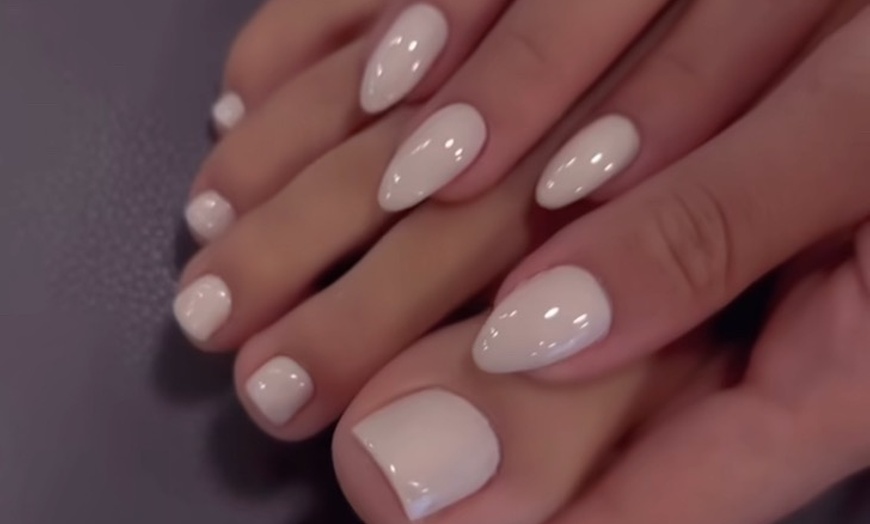 Image 3: Mother’s Day Deluxe Mani‑Pedi Options