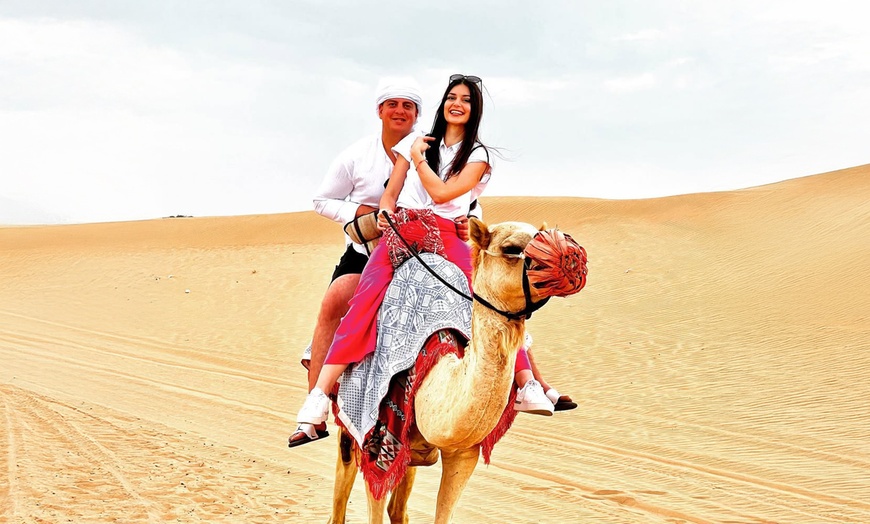 Image 2: Desert Safari + Centralized Van Pick-Up/30-Min Quad Bike for 1,2, or 4