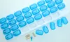 Portable 31-Days Pill Organizer Box with Daily Pop-out Container