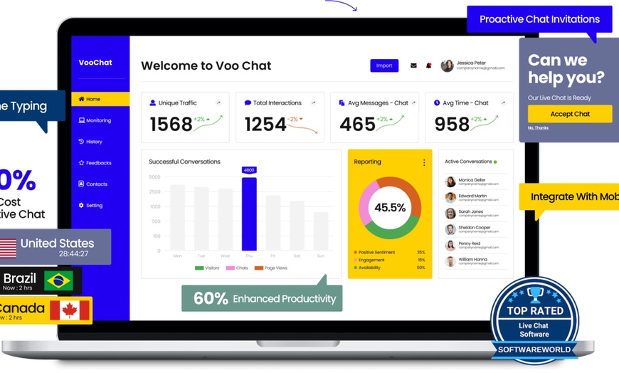 Image 1: VooChat for Up to 10 Agents or for Unlimited Users