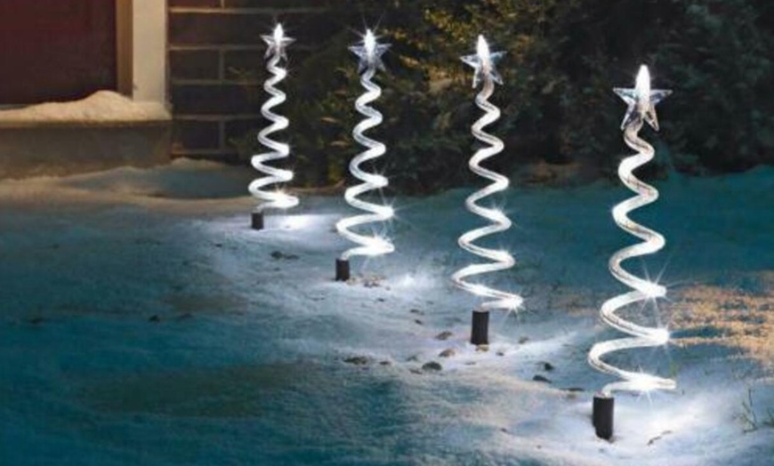 Image 7: 40 LED Spiral Christmas Tree Pathway Lights