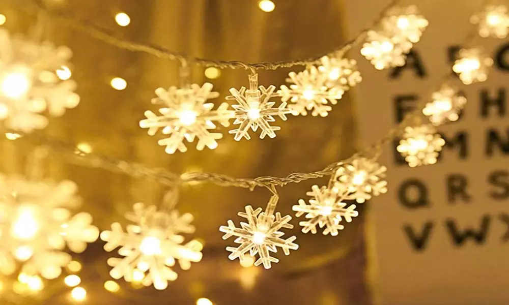 1x oder 2x Schneeflocken-Lichterkette