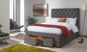  Boutique Buttoned Storage Bed 