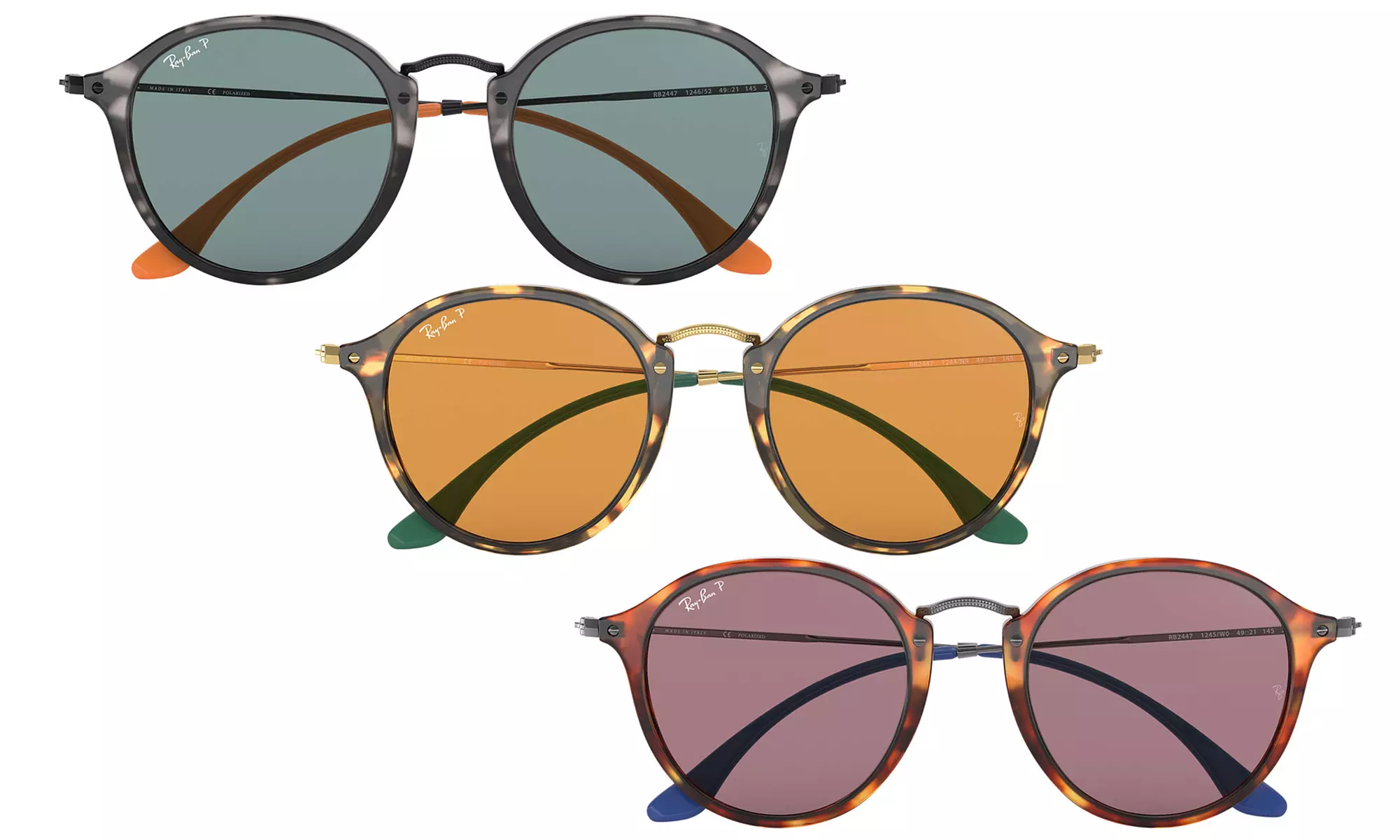 Ray-Ban Round Fleck Pop Polarized Sunglasses - Primary Image