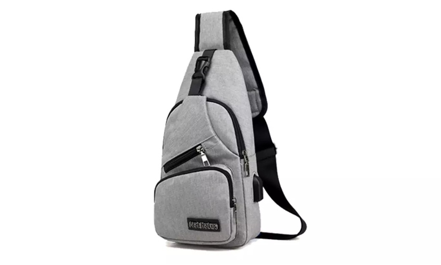 Image 9: 1x oder 2x Brusttasche in Schwarz oder Grau