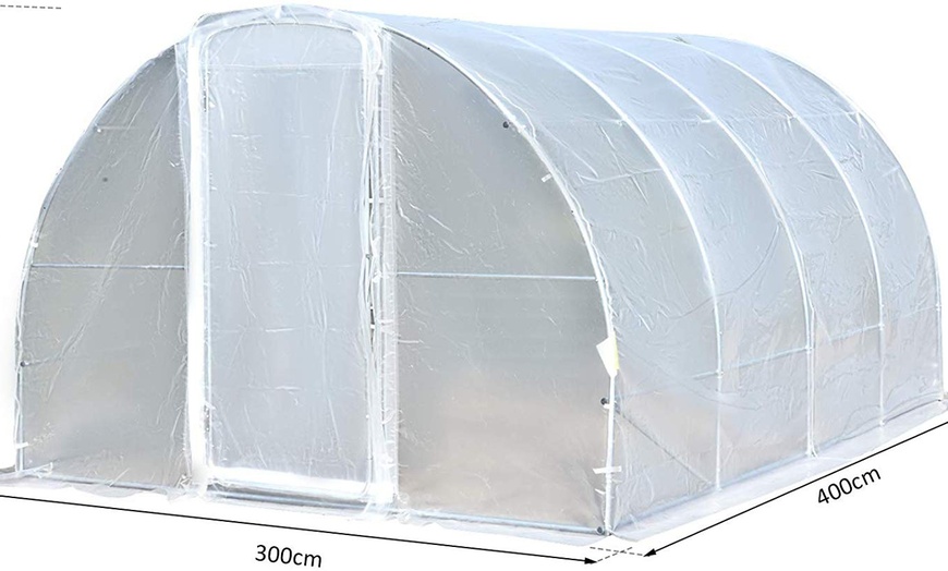 Image 12: Outsunny Walk-In Tunnel Greenhouse