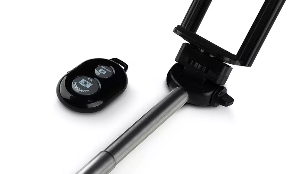 Perche selfie monopied avec télécommande Bluetooth - Second Medium