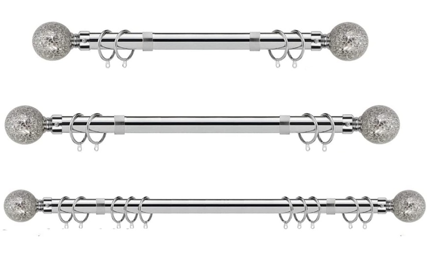 Image 10: Extendable Curtain Pole Set