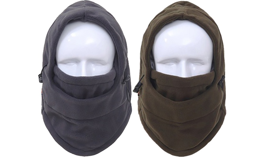 Image 14: Six-in-One Winter Thermal Fleece Hat