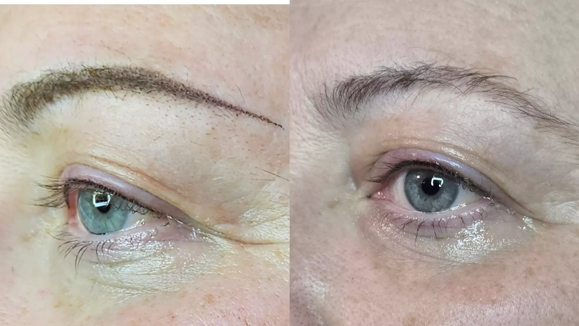 Einfarbige oder zweifarbige Powder Brows oder Wimpernkranzverdichtung