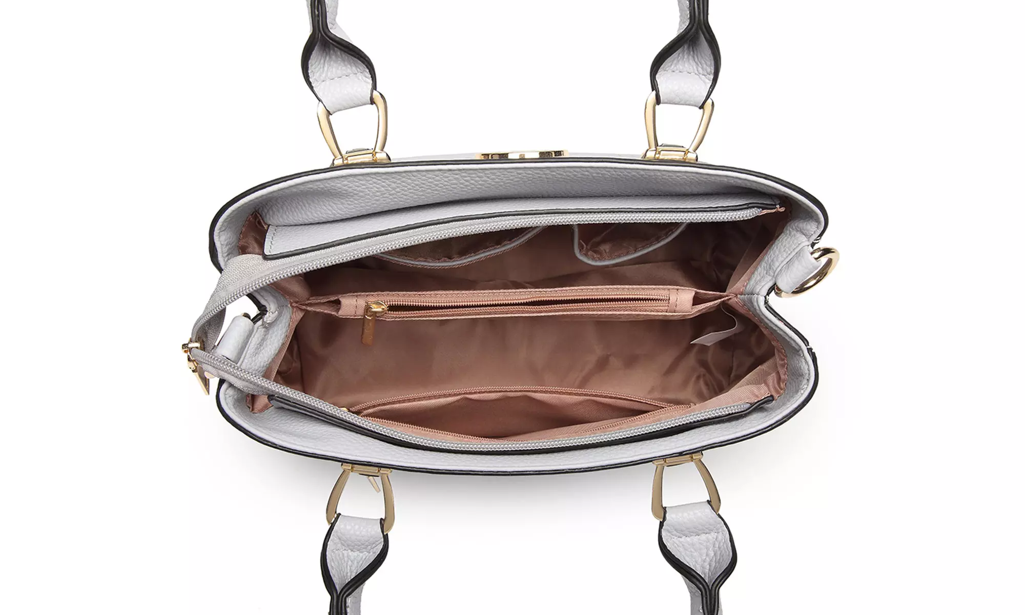 Miss Lulu Leather Look Weave Effect Shoulder Bag With Long Stap