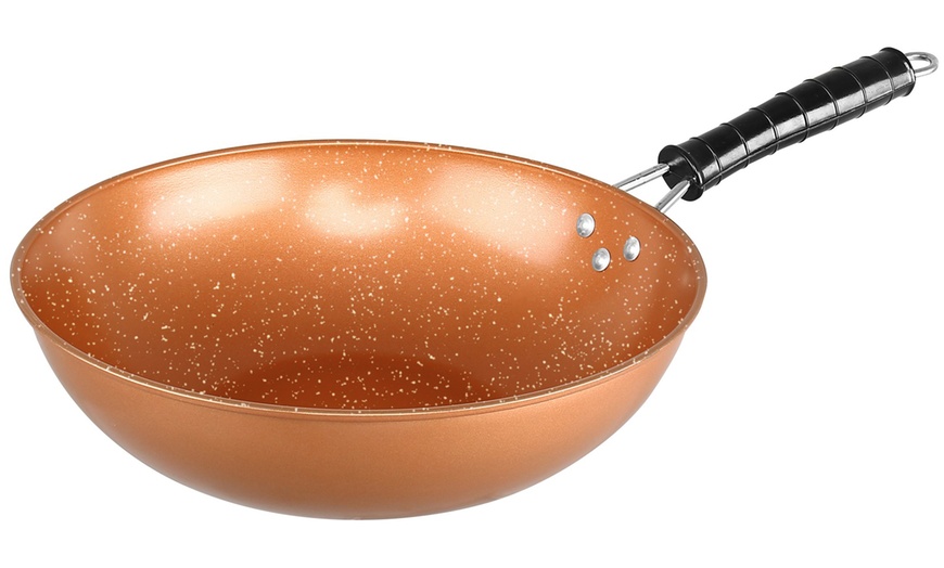 Image 1: Copper Wok